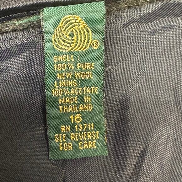 Embassy Row Pure Wool High Rise Pleated Trouser Pants Navy Womens Size 16 - Picture 7 of 11